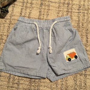 4T smocked swim shorts